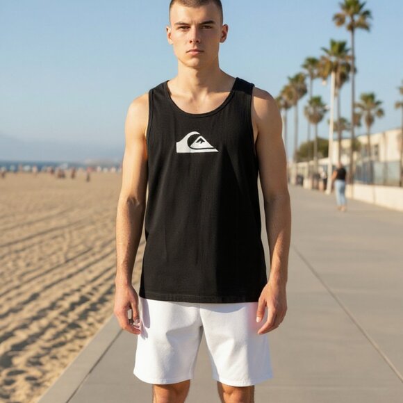 QUIKSILVER LOGO Men's Tank Top - - Picture 1 of 7
